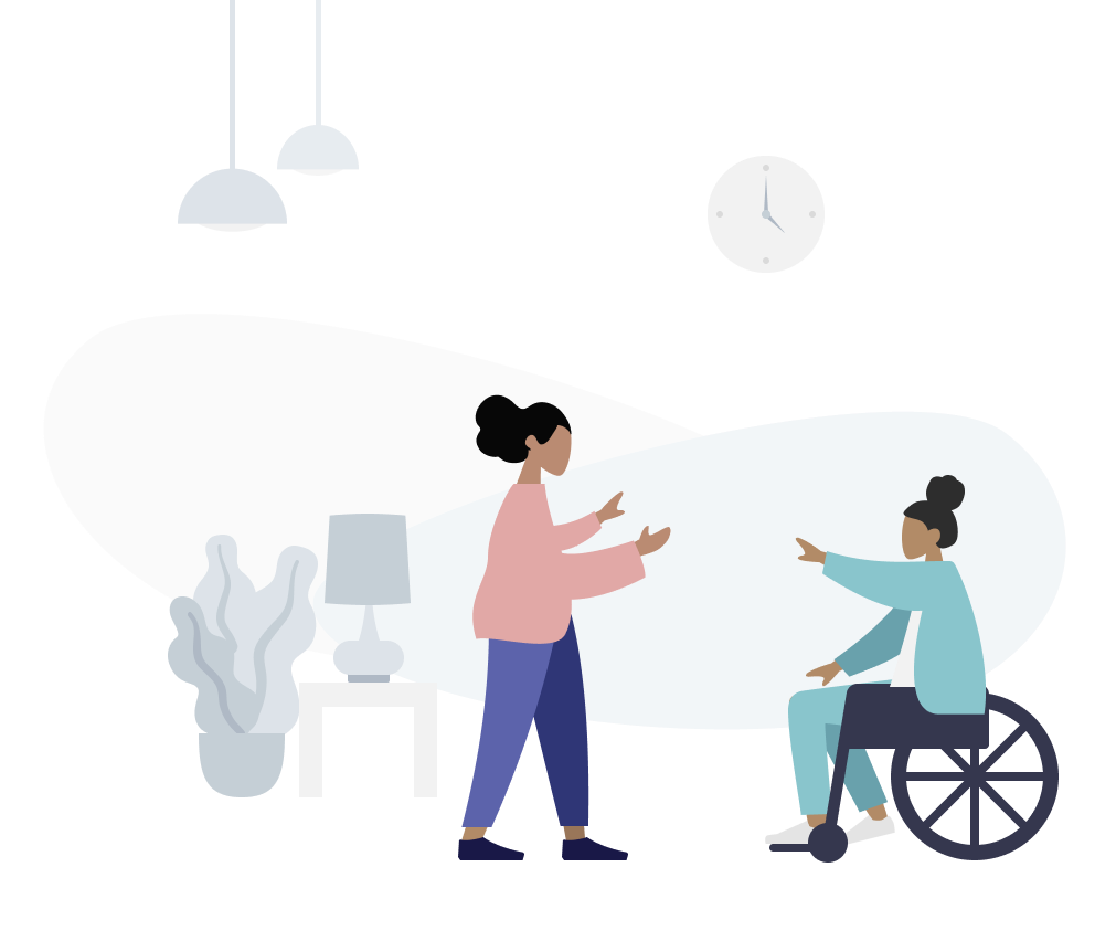 Illustration — welcoming, human-centered home care